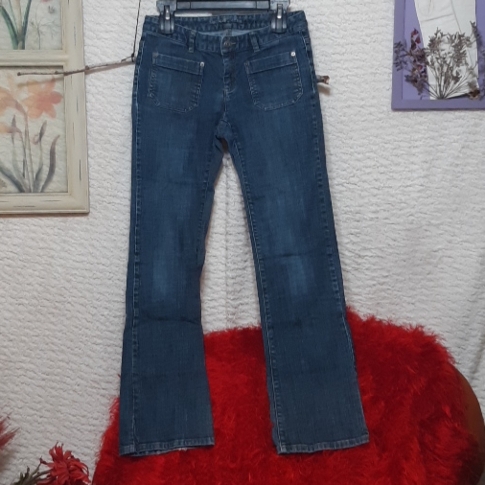 MK Michael Kors Womens Jeans sz 4 B22 Metal back pocket logo - Picture 2 of 15